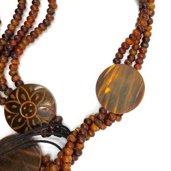 Bohemian Multi Strand Beaded Belt 53" - Picture 8 of 12